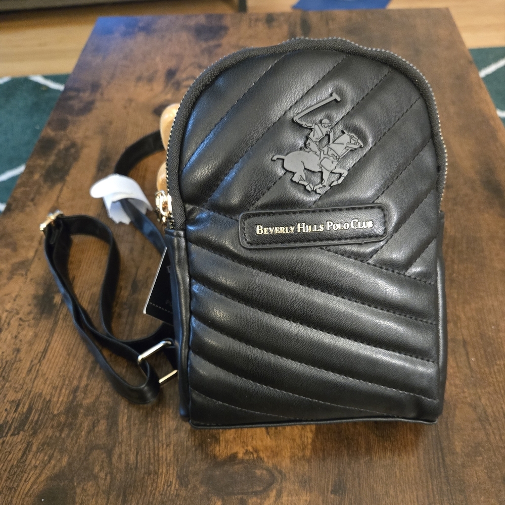 Black Leather Crossbody Bag